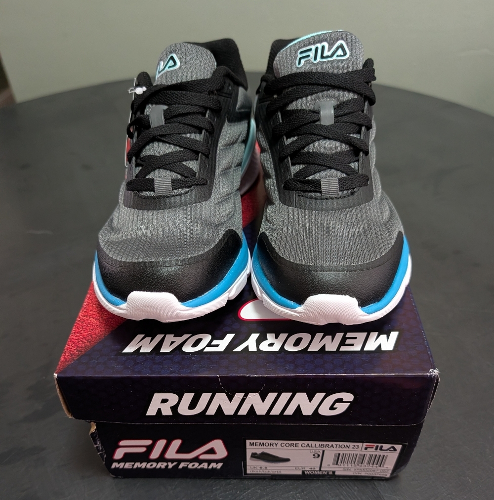 Fila Gray and Blue Running Shoes - Picture 3 of 8